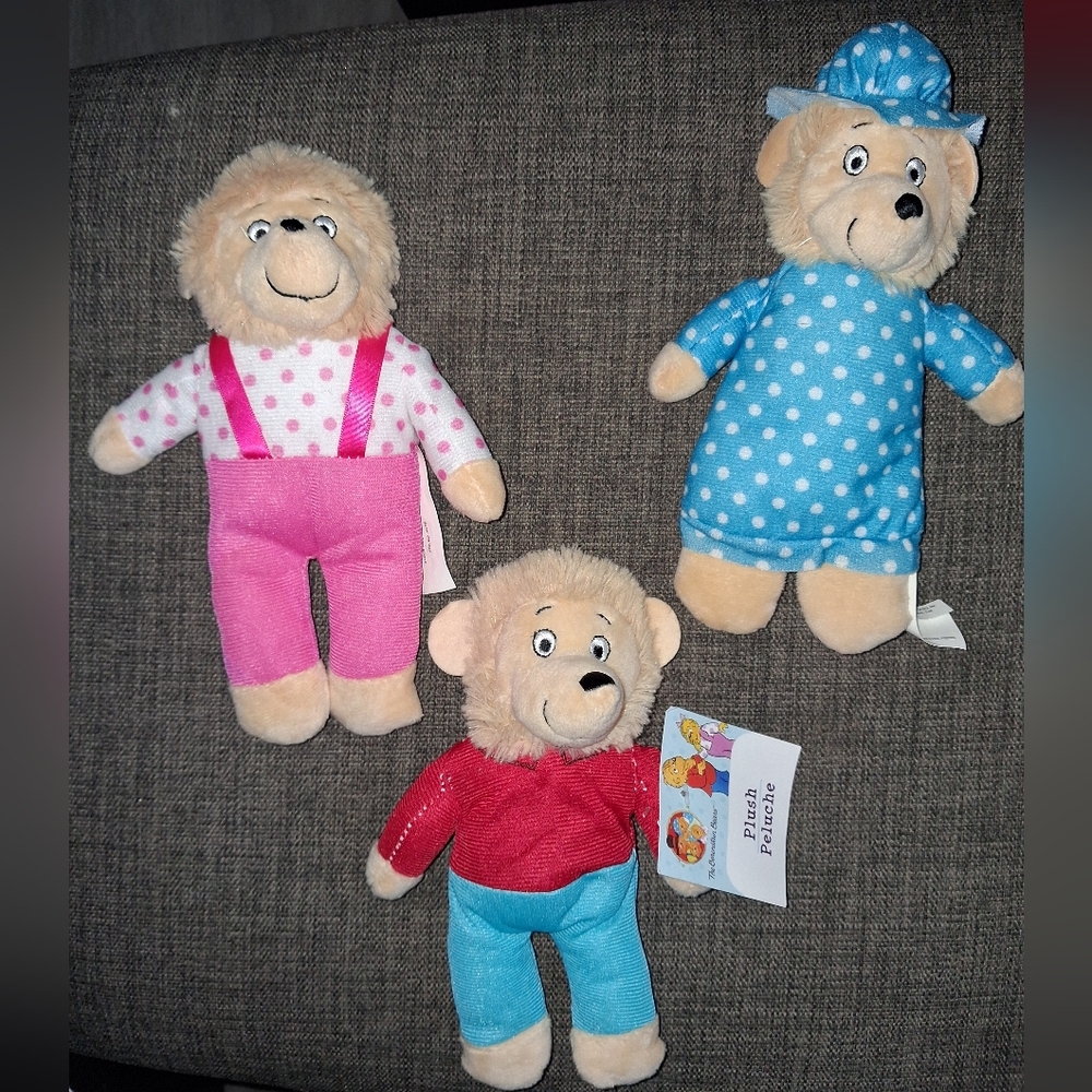 Set of 3: Berenstain Bears Family Stuffed Plush Toys Baby Kids Toys Teddy Bears